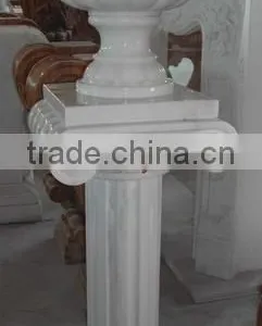 POLISHED ZIARAT WHITE MARBLE PEDESTALS thumbnail-1