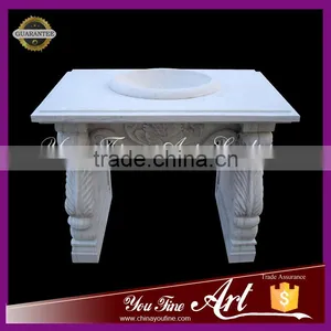Simple White Marble Basin Design for Home thumbnail-1