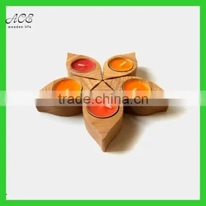 Custom Wooden Candlestick Small Wooden Candlestick Wooden Candle Holder thumbnail-1