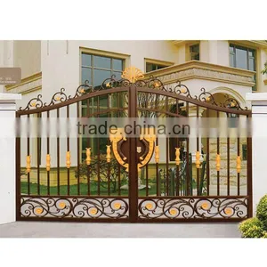 Custom Design Powder Coated Fancy Cast Metal Aluminum Garden Gate for Villa thumbnail-1