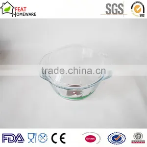 High Borosilicate Glassware Glass Salad Bowl With Lid thumbnail-1