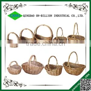 Unique Small Wicker Gift Handmade Flower Basket Empty thumbnail-4