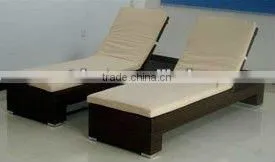 Outdoor Garden Rattan Sun Lounge Bed thumbnail-1