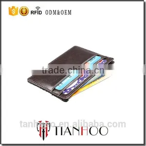 Casual Style Custom Personalized High Quality Car Pocket Wholesale Real Genuine Leather Portable Simple Card Holder thumbnail-1
