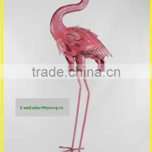 Metal Material and Ornaments Type Home and Garden Decoration Pink Flamingo for Graden Yard Lawn Bird Animal Art Decoration thumbnail-2