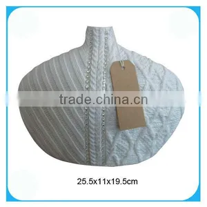 White Ceramic Table Vase for Home Decor thumbnail-1