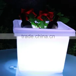 Led Illuminating Plastic Ice Bucket, Led Furniture Light Flower Pot thumbnail-4