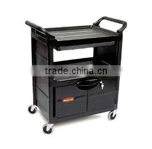 Plastic Utility Cart With Drawer thumbnail-1