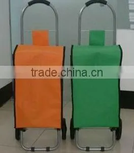 Colorful Shopping Foldable Trolley Bag With Wheels thumbnail-1