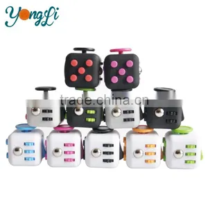Mixed Colors Magical Cube Smooth Button Desk Toy Children and Adults Anxiety Attention Relieves Stress Fidget Cube thumbnail-3