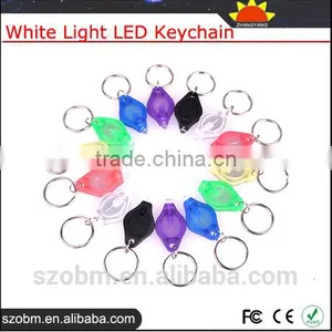 7 Color Plastic 20000mcd Cheap Custom Fashion Key Chain Mini Led Flashlight Keychain thumbnail-1