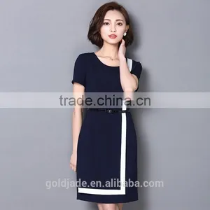 2016 Wholesale Elegant Office Ladies Mature Ladies Modern Dresses thumbnail-2
