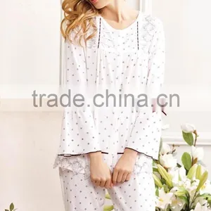 Spring Girl Sleepwear,flower Spot Pajamas thumbnail-1