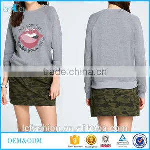 Tops for Women 2017 Long Sleeve Round Collar Sweatshirt Autumn /spring thumbnail-1
