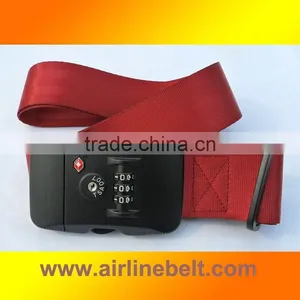 NEW Seatbelt Wine Red Luggage Strap, Top Quality thumbnail-1