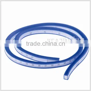 Kearing Flexible Curve Ruler 60cm & 24'' Blue Color Europe Soft Curves for Horse Size Measuring or Curve Line Drawing thumbnail-2