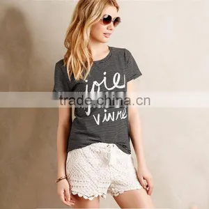 Bulk Wholesale Clothing Custom Woman Short Sleeve T-shirts Wholesale T-shirts thumbnail-1