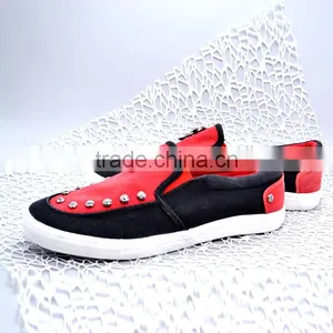 Comfortable Design Student Fashion Flat Slip-on Men Canvas Shoes With Rivet thumbnail-6