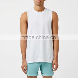 Casual White Classic Workout Tank Tops thumbnail-1