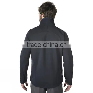 Custom Cheap Men Black Casual Business Polyester Softshell Jackets thumbnail-3