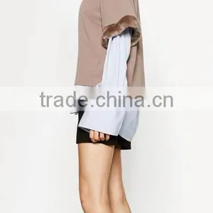 Runwaylover EY2379B New Style 2017 Ladies Elegant Pure Color Pullover Hoodie thumbnail-3