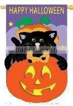 28''x44''Happy Halloween Black Cat Flag thumbnail-1