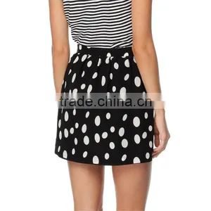 Wholesale Guangzhou Factory Black White Polka Dot Skirt thumbnail-3