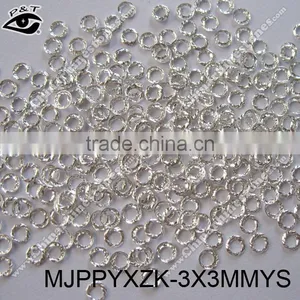3x3mm Round Hole Studs Silver Nail Studs for Decorations thumbnail-1