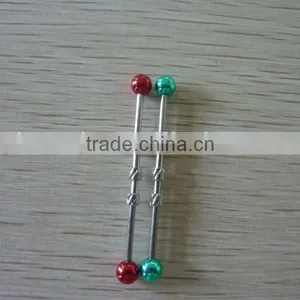 Fashion Anodized Star-Shaped Tongue Barbell Tongue Ring thumbnail-1