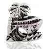 White Copper European Style Beads With Thick Silver Plating Beads thumbnail-1