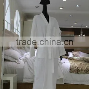100% Cotton Hotel Waffle Bath Robe thumbnail-3
