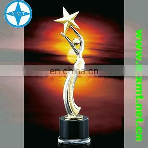 Gold Metal Star Dancing Trophy thumbnail-1
