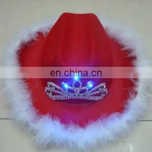 LED Christmas Cowboy Hat P-H102 thumbnail-1