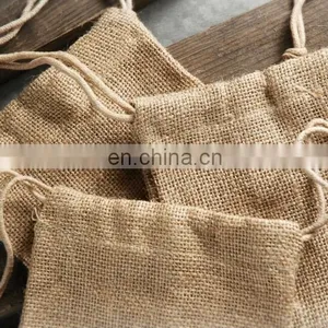 Customized Hemp Drawstring Bag Jewellery Drawstring Pouch thumbnail-1