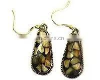 Bone and Brass Fashion Earring thumbnail-1