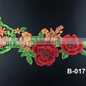 Wholesale Collars in Stock Embroidery Designs Flower Neck Lace Polyester Neck Design in Pair Collar Lace thumbnail-5