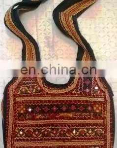 2015 New Arrival Hot Sale Indian Embroidered Handmade Banjara Boho Long Shoulder Girls Collage Bag Tote Sling Handbag thumbnail-3