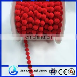 Supply Red Flocking Attachment Beads Cotton Flannelette Beads Garment Decoration thumbnail-1