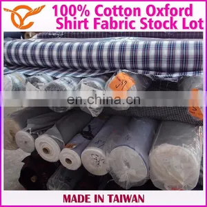 Taiwan Pure Cotton Plaid Oxford Fabric Stock Lot thumbnail-3