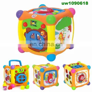 Baby Blocks Shape Sorter Toy - Children Blocks - Color Recognition Shape Toys With Colorful Sorter Cube Box - My First Baby Toy thumbnail-3