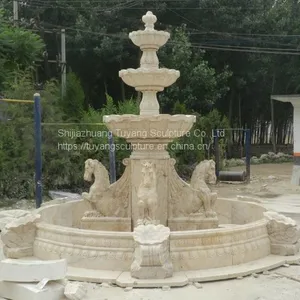 Hot Sale Outdoor Natural Stone Marble Water Fountain Price Statue thumbnail-4