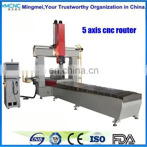 5 Axis 5D CNC Router Machining Center for Cutting,milling Drilling Holes,grooves on Fiberglass,solid Wood,plastic and Aluminium thumbnail-3
