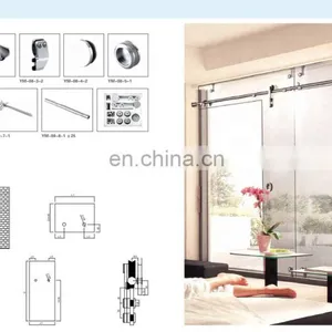 Full Set Stainless Steel Glass Sliding Door System thumbnail-3