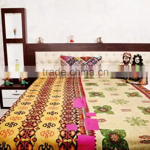 Handmade Ethnic Quilt Throw Cotton Kantha Bedspread Home Decorative Indian Bedding Ralli Vintage Gudari thumbnail-1