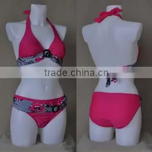 Two Pieces Womens Swimwear Bikini With Halter Top thumbnail-1
