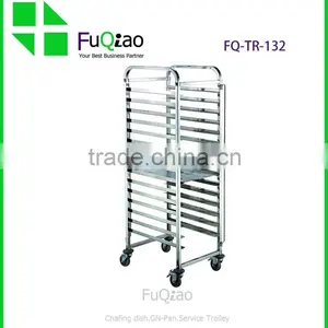 Hotel And Restaurant Supplies 4-tier Stainless Steel Rack Trolley , Hotel Room Service Trolleys thumbnail-5