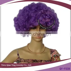 Cheap Dark Purple Synthetic Big Afro Party Wigs thumbnail-1