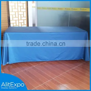 Best Alibabab Manufacturing Smart Design Custom Full Color Printing 6ft 8ft Trade Show Fabric Table Cloth thumbnail-4