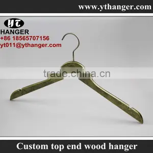 IMY-461 Green Cheap Wood Flat Hanger for Shirts thumbnail-1