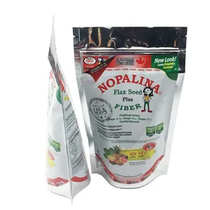 Gravure Printing Food Grade Mylar Aluminum Foil Pouch/Chia Seeds Zipper Packaging Bag/Stand Up Foil Bag With Window thumbnail-5